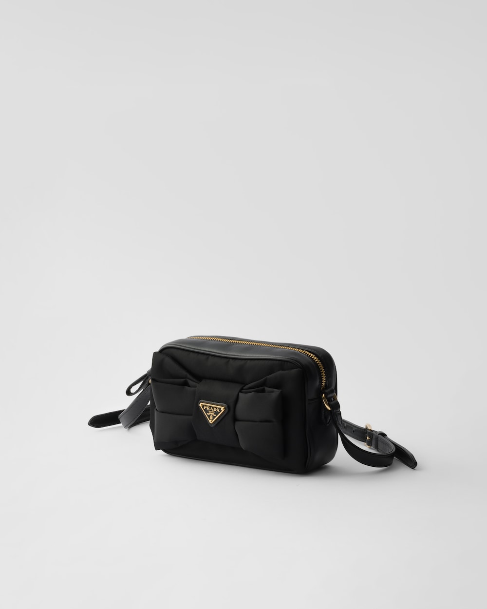 Re-Nylon and Nappa Leather Mini Shoulder Bag With Bow - Image 2